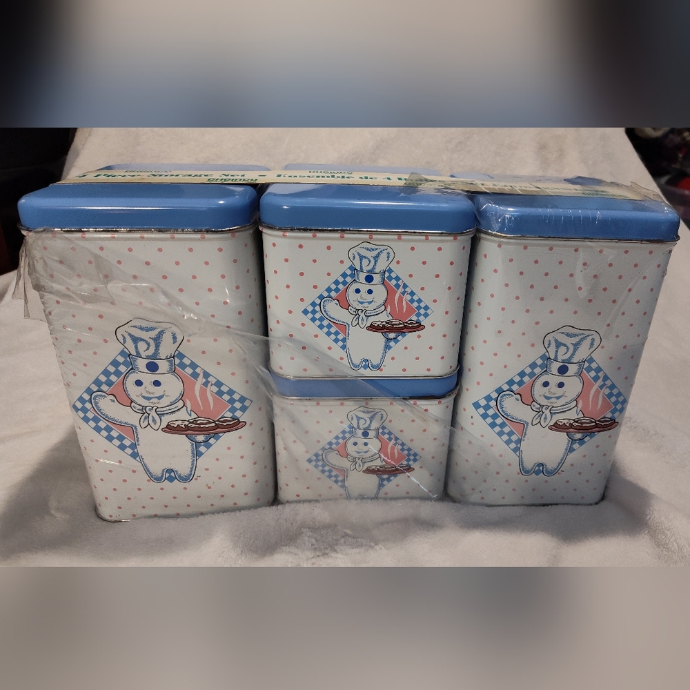 Vintage 1988 Pillsbury Cookie Canisters (Set Of 4)